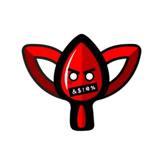 🤬 zangado, desenho animado, vermelho, símbolo, censurado telegram sticker