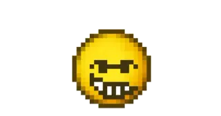 😘 Emoji, Smiley, Pixel art, Bril, Nerd, Tanden telegram sticker