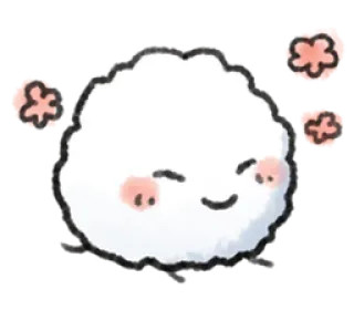 🤔 słodkie, kawaii, kwiat, prosty, kreskówka telegram sticker