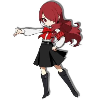 👁 Anime, Meisje, rood haar, schooluniform, SEES telegram sticker