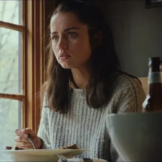 🎗 femme, manger, dîner, intérieur, actrice telegram sticker
