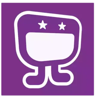 🎥 character, mascot, abstract, purple, logo telegram sticker