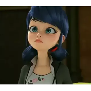 😐 Marinette Dupain-Cheng Miraculous: Tales of Ladybug & Cat Noir anime, dibujos animados, mariquita, Marinette, animado telegram sticker
