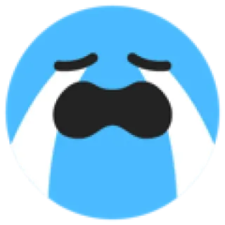 😭 triste, llorando, lágrimas, emoción, sentimiento, molesto telegram sticker