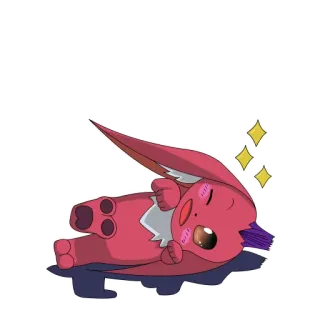 😉 Мультфильм, Аниме, Спит, Милый, Каваий, Животное whatsapp sticker