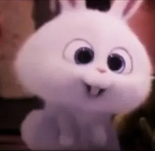 🐰 Snowball The Secret Life of Pets coelho, fofo, animal, animal de estimação, coelho, desenho animado whatsapp sticker