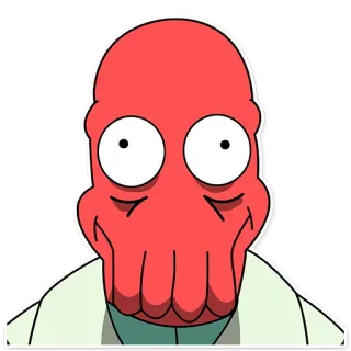 😳 Dr. John A. Zoidberg Futurama Alieno, Dottore, Zoidberg, Cartone animato, Divertente telegram sticker