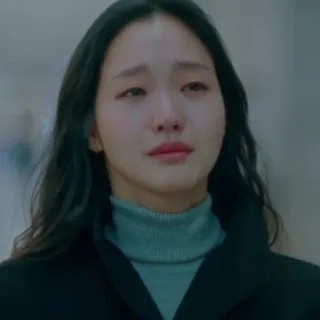 🦋 llorando, triste, mujer, lágrimas, emocional telegram sticker