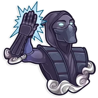 👋 Noob Saibot Mortal Kombat Ninja, Vechten, Spel, Personage telegram sticker