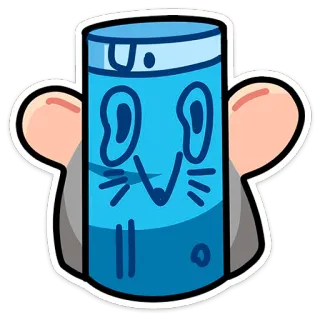 👀 dessin animé, animal, mignon, personnage, illustration telegram sticker