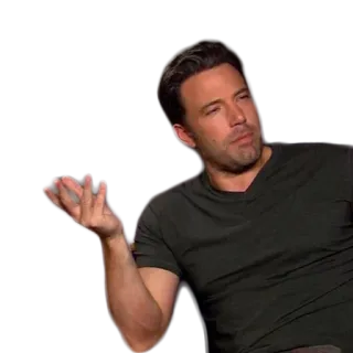 🙄 Ben Affleck Ben Affleck, ator, dar de ombros, confuso, meme telegram sticker