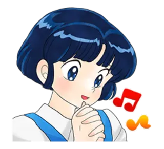 😄 Anime, Dziewczyna, Słodkie, Muzyka, Radosny whatsapp sticker