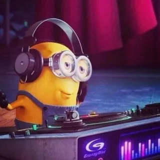 🎧 Minion Despicable Me minion, dj, headphones, music, despicable me, cartoon telegram sticker