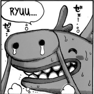 ☺️ RYUU..... sudato, piangente, animale, manga, fumetto telegram sticker