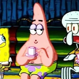 🍨 Patrick Star Spongebob Squarepants Spongebob, Patrick, Stella, Cartone animato, Tè, Squiddi telegram sticker