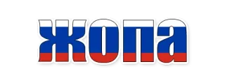 😄 ЖОПА russland, beleidigend, arsch, fluchen, schimpfwort whatsapp sticker