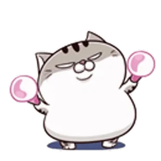 🙆‍♂️ Katze, niedlich, Tier, Aufkleber, Illustration, Cartoon telegram sticker