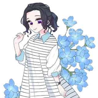 🧚‍♀ Tiktok Solution anime girl, flowers, cute, illustration, cartoon telegram sticker