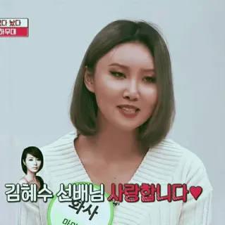 🕯 김혜수 선배님 사랑합니다 Koreaans, Liefde, Beroemdheid, Idool, Actrice, K-Pop telegram sticker