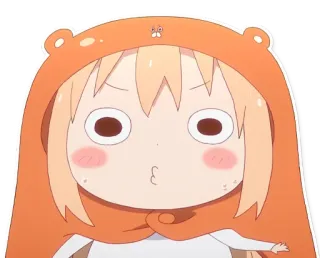 😅 Umaru Doma Himouto! Umaru-chan anime, umaru, cute, manga, chibi, cartoon, orange, hoodie telegram sticker
