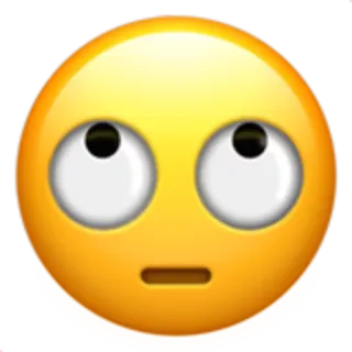🙄 emoji, face, rolling eyes, expression telegram sticker