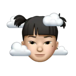 ☁️ Memoji, Облака, Аватар, Цифровое искусство, Лицо telegram sticker