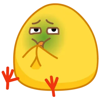 😤 krank, ungut, emoji, gelb, erschöpft, cartoon, müde whatsapp sticker