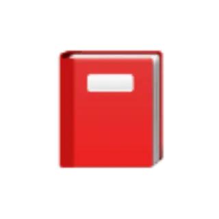 📕 livro, vermelho, escola, educação, caderno telegram sticker