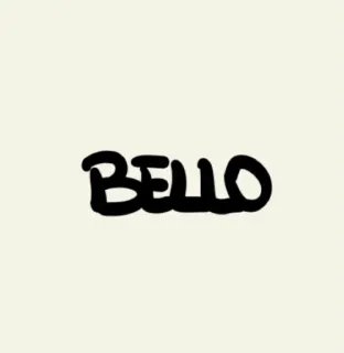 😍 BELLO cantik, kata, grafiti, lettering, stiker telegram sticker