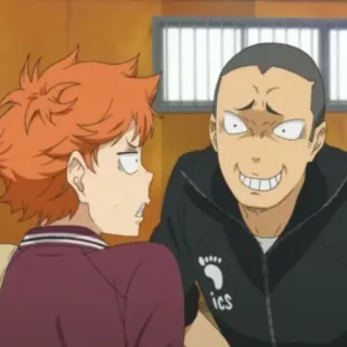 🏐 anime, haikyuu, funny, volleyball, hinata shoyo whatsapp sticker