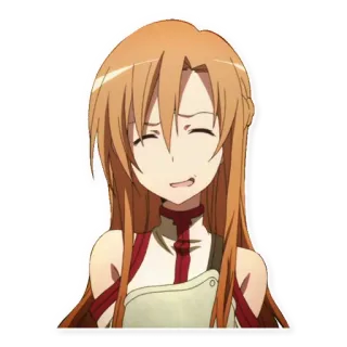 😌 Asuna Yuuki Sword Art Online 애니메이션, 캐릭터, 소녀, 검, 미술, 온라인 telegram sticker