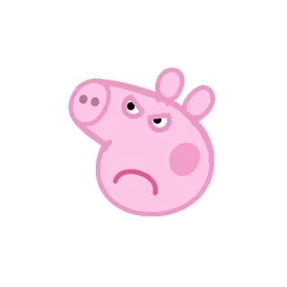 😠 Peppa Pig peppa, świnka, kreskówka, zły, różowy telegram sticker