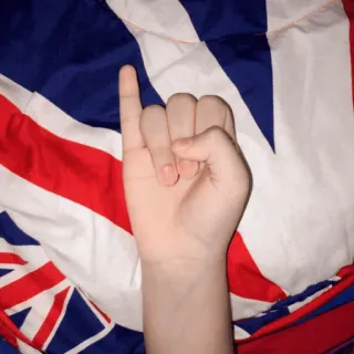 ☝ beleidigende Geste, Stinkefinger, Hand, beleidigend, Flagge, Verachtung whatsapp sticker
