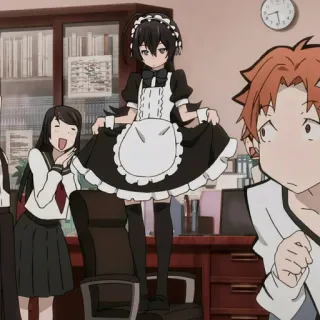 🥡 Anime, Maid, Seragam Maid, Manga, Lucu telegram sticker