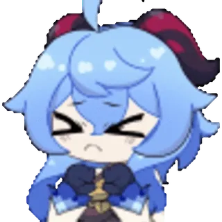 😣 Ganyu Genshin Impact Anime, Chibi, Genshin Impact, Ganyu, Video game, Adesivo telegram sticker
