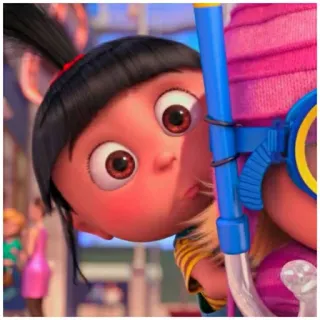 😮 Agnes Despicable Me Kartun, Karakter, Agnes, Despicable Me, Animasi telegram sticker