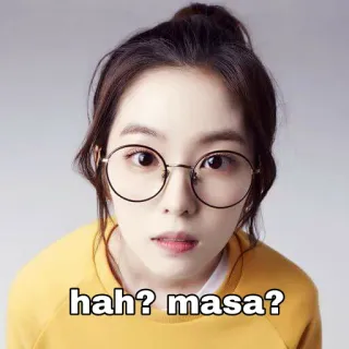 😨 hah? masa? 여자, 혼란, 밈, 표정, 질문 whatsapp sticker