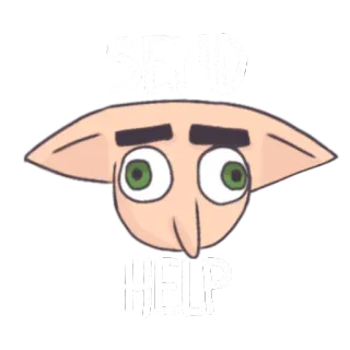 🤪 SEND HELP send help, cartoon, funny telegram sticker