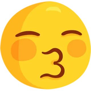 😚 Emoji, Baiser, Embrasser, Visage, Amour telegram sticker