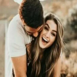 ❤ couple, amour, heureux, romance, relation, affection, souriant, gens telegram sticker