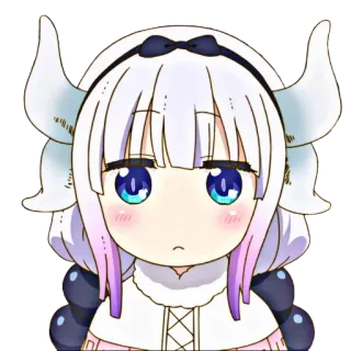 🐉 Kanna Kamui Miss Kobayashi's Dragon Maid Anime, Dragón, Kanna, Kawaii, Lindo, Chibi, Kanna Kamui, Miss Kobayashi's Dragon Maid telegram sticker