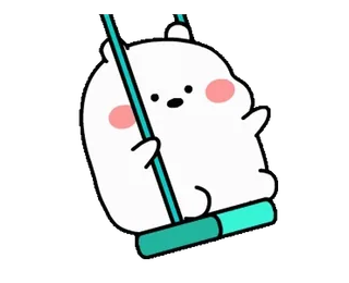 🎈 Cartone animato, Carino, Orso polare, Mocio, Pulizia, Orso, Adorabile telegram sticker