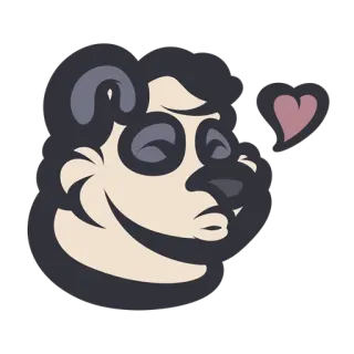 😘 panda, bear, cartoon, heart, love, cute, animal telegram sticker