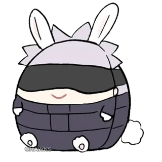 🐰 @HAWKS tier, hase, kawaii, cartoon, sticker telegram sticker