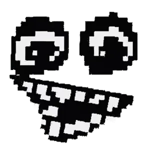 🤩 Pixelkunst, Monster, gruselig, Gesicht, Horror, Lächeln telegram sticker