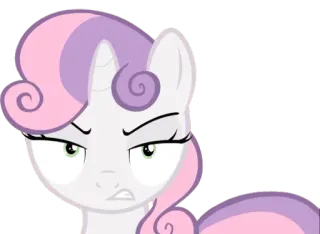 😡 Sweetie Belle My Little Pony sweetie belle, my little pony, dibujos animados, pony, enojado telegram sticker