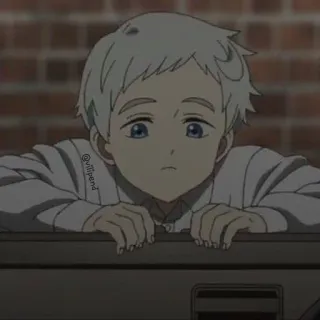 🎟 Norman The Promised Neverland Anime, Manga, Norman, The Promised Neverland, Personage, Illustratie, Jongen telegram sticker
