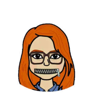 🤐 Bitmoji, zipped mouth, silence, shut up, censorship, confidential, secret, quiet telegram sticker