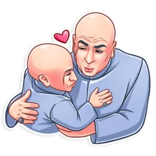 🤗 Dr. Evil Austin Powers Tiến sĩ Evil, Mini-Me, Austin Powers, Hài, Nhại lại telegram sticker