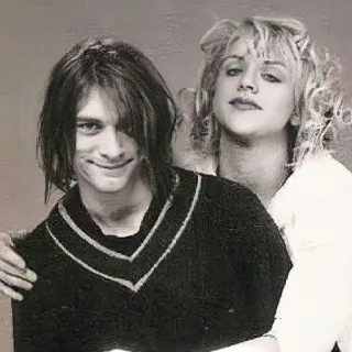 😈 Kurt Cobain músico, casal, cantor, grunge, celebridade telegram sticker
